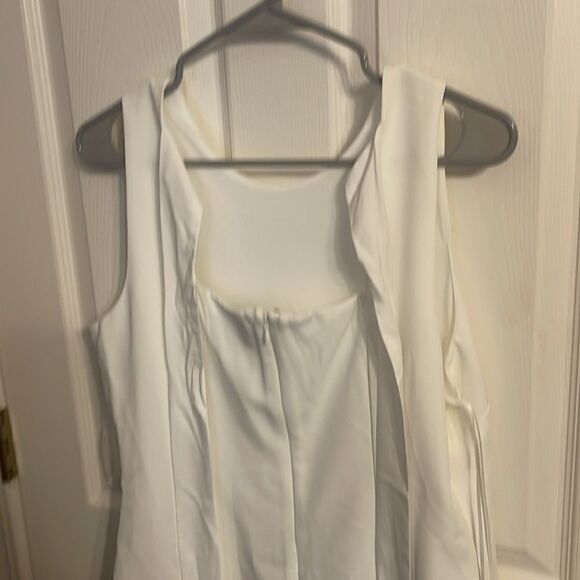 Sam Edelman  White Bow Back Sleeveless Sheath Jewel Neck Dress NWOT Size 12 - Picture 4 of 10